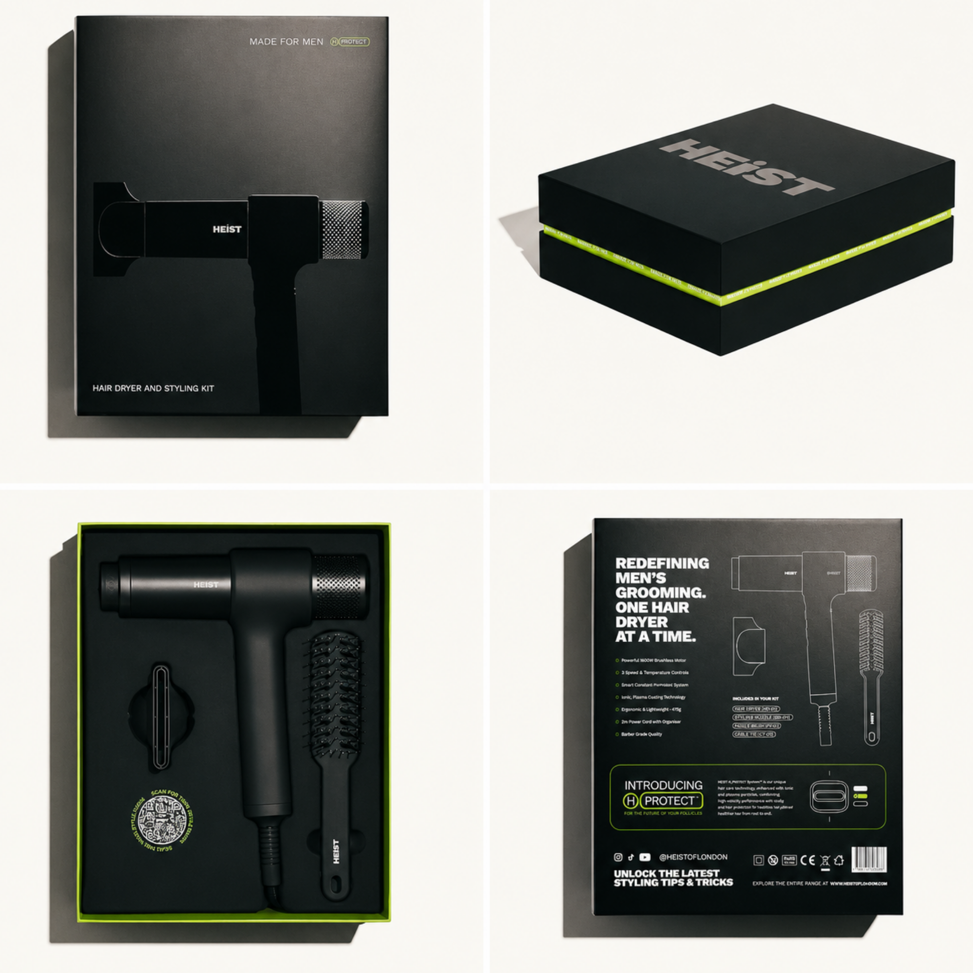Men's Smart Hair Dryer & Styler | All in One Kit | Heist 3.0 Heist of London