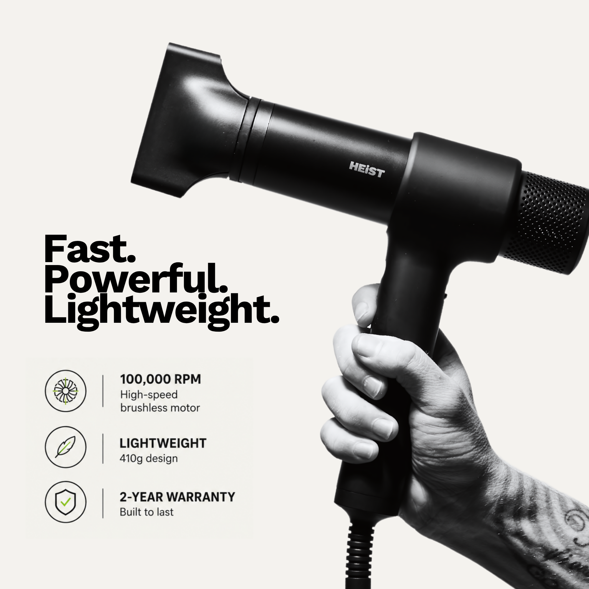 Pro Smart Hair Dryer and Styler Bundle | Diffuser + Dryer | Heist 3.0 Heist of London