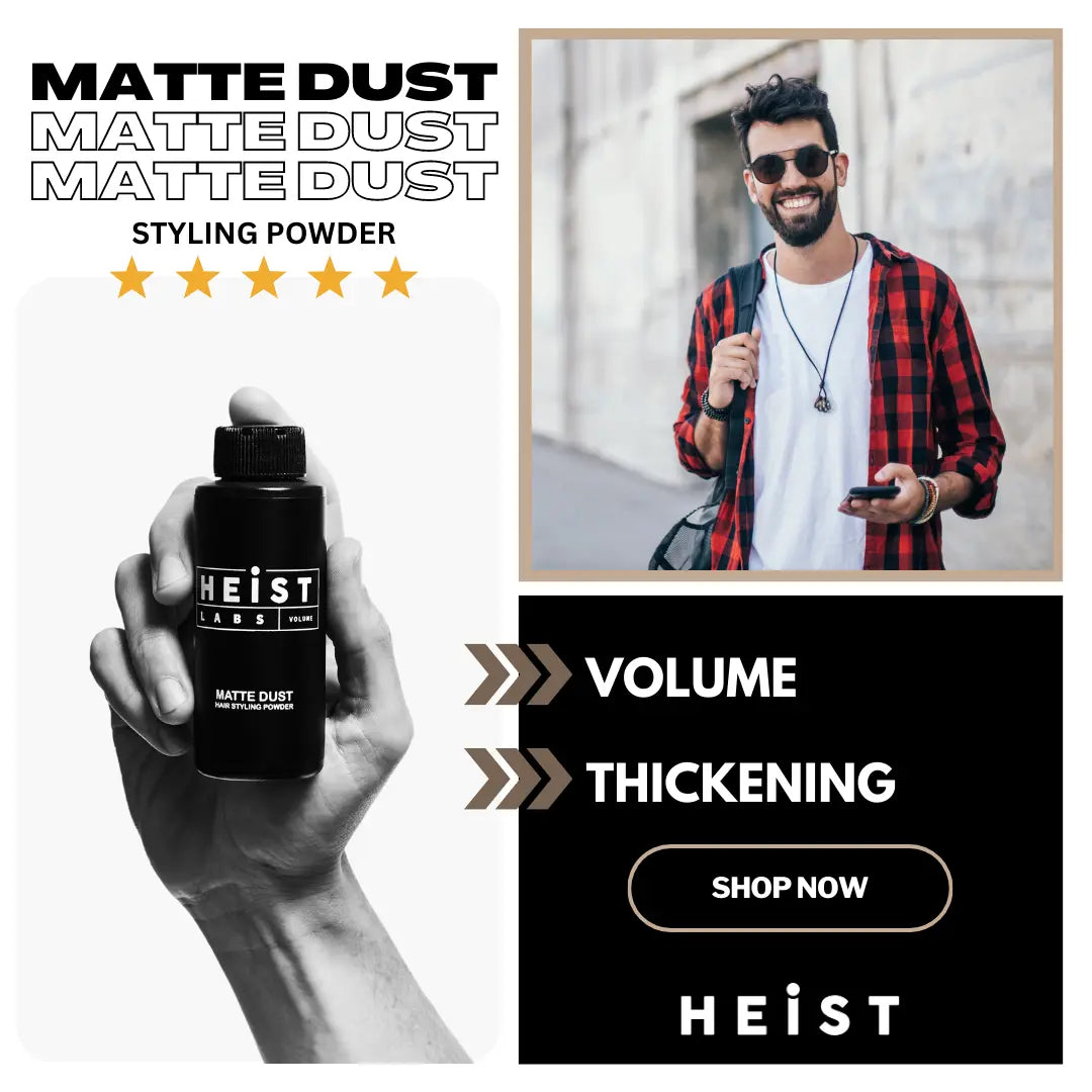 Matte Dust Hair Styling Powder by Heist Labs - Volume & Dry Texture (20g) Heist of London