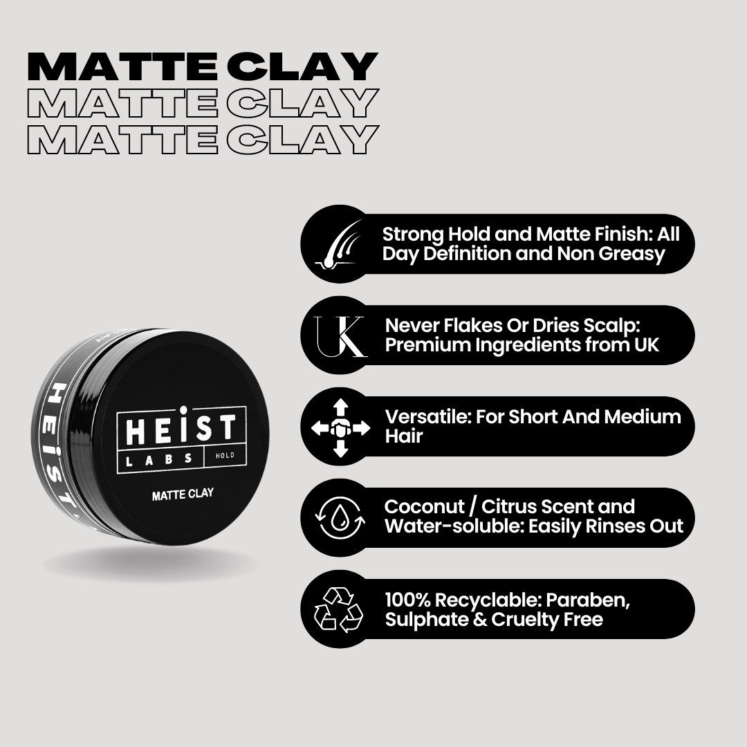 Matte Clay by Heist Labs - Strong Hold and Definition (100ml)